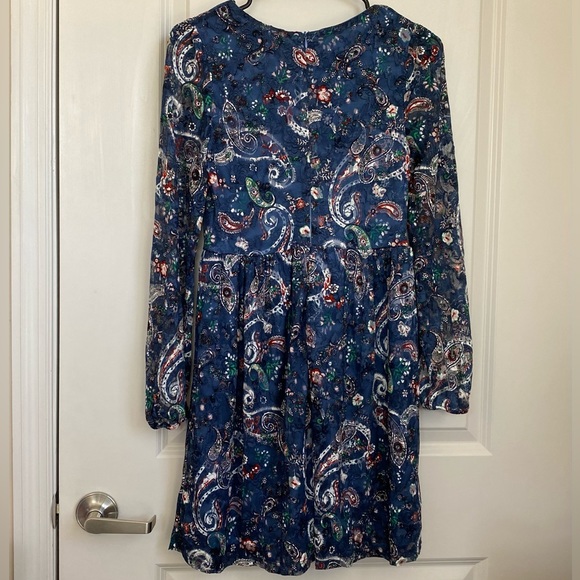 •NWT•Altar’d State Paisley Floral Lined Dress- ‘Denim’ - Picture 7 of 10